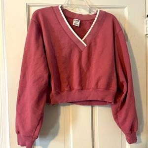 Pink VS sweatsuit pants size med top is large